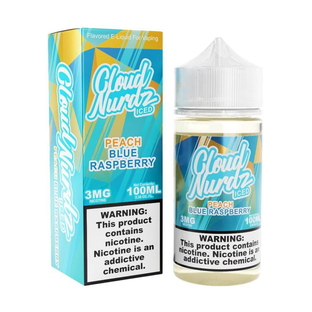 Cloud Nurdz Iced Peach Blue Raspberry eJuice Cloud Nurdz Iced Peach Blue Raspberry eJuice